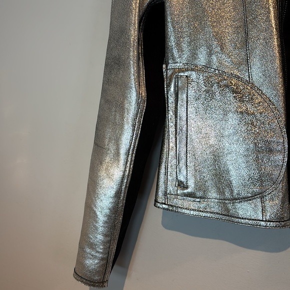 Lamarque CHAPIN | REVERSIBLE LEATHER BOMBER black-silver size small - Picture 8 of 14